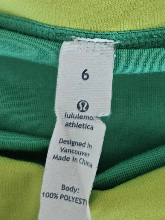 Lululemon athletica Speed Up  Lime Plaid Active Shorts - Picture 3 of 9